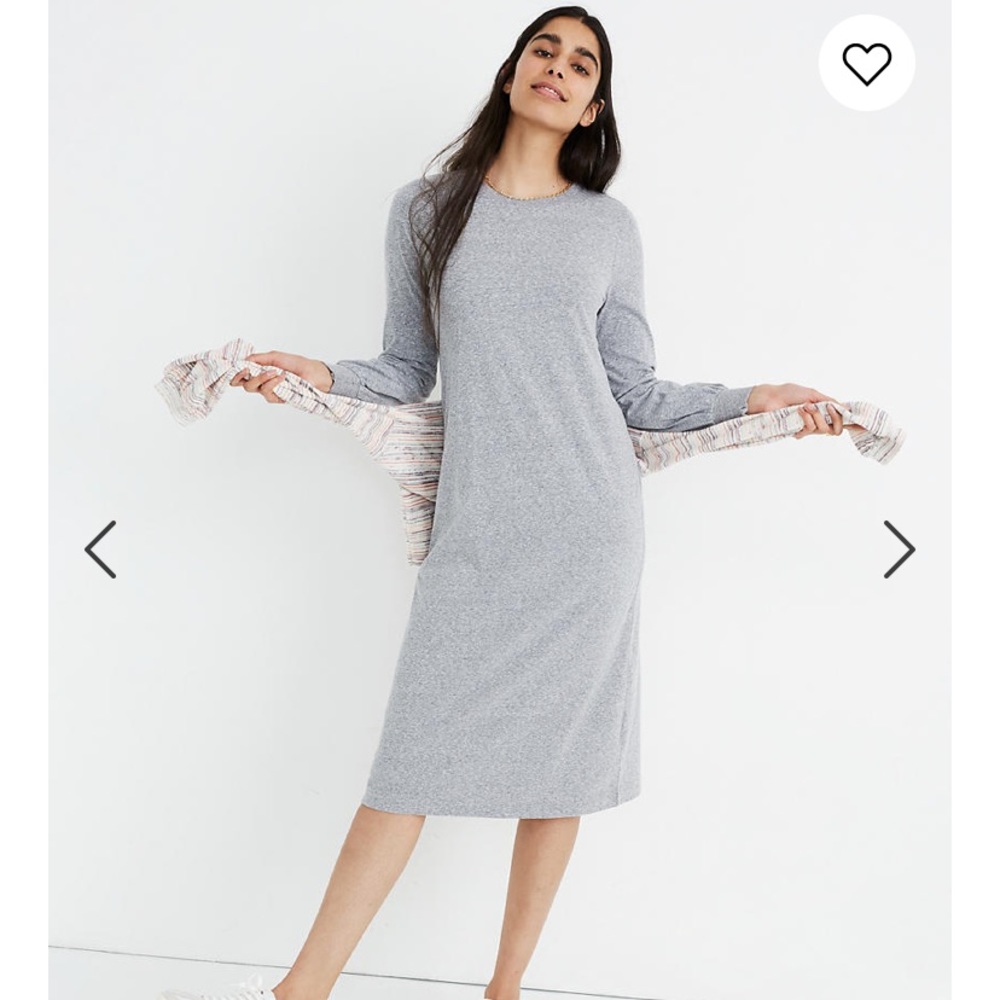 Madewell Long Sleeve Tee Midi Dress Medium